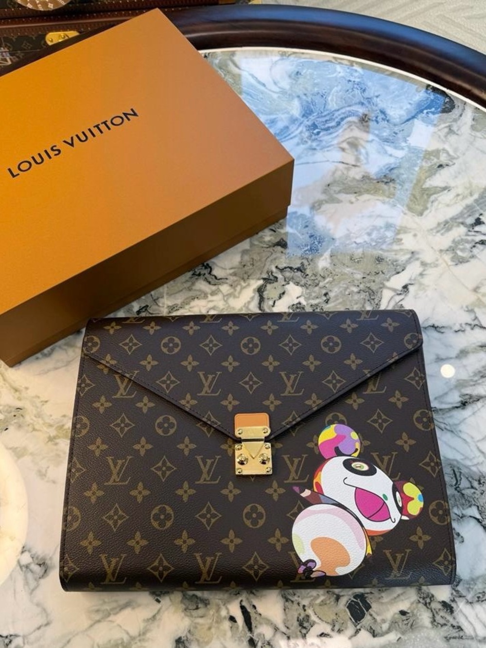 (COMING SOON) Louis Vuitton Brown Monogram Envelope Laptop Organizer